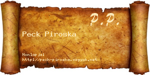 Peck Piroska névjegykártya